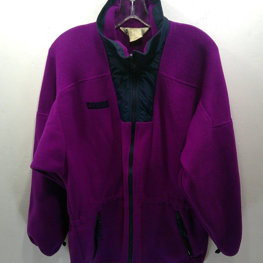 Columbia Vintage 90’s Preppy Ski Jacket Longs Peak Size M | Navy Purple Teal - Picture 6 of 12